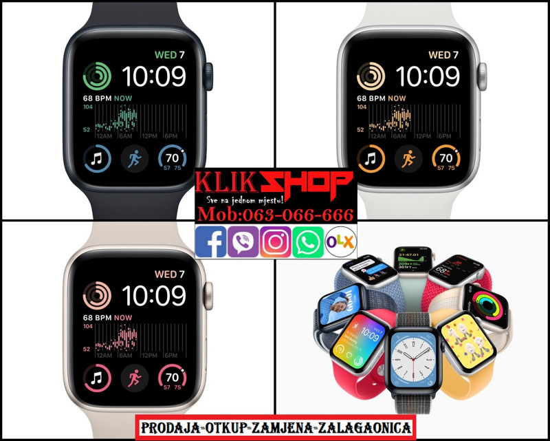 APPLE WATCH SE 2 2022 Series 40mm Aluminium sat smart Mobilni uređaji