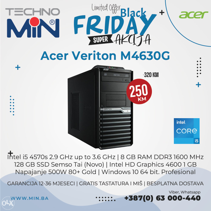 Acer Veriton M4630G,i5 4570s 2.9/8/128+500GB HDD