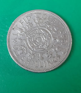Velika Britanija-Engleska 2 shillings 1965.