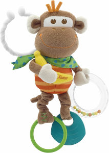 Plisani majmun majmunce zvecka igracka za bebe Chicco
