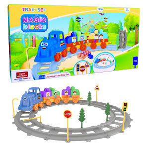 Vlak vozić lokomotiva pruga kockice, razne igračke