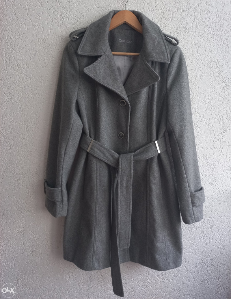 Calvin Klein kaput / mantil zimski zenski sivi original
