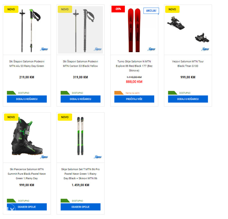 NAJVEĆI IZBOR TURNO OPREME U BIH / M BIKE SHOP