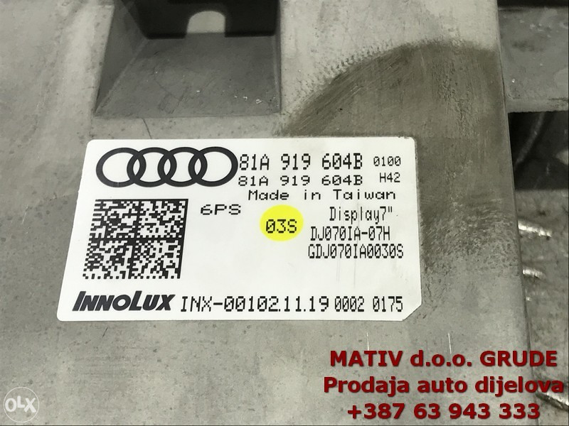 DISPLAY ekran navigacija Audi Q2 2020 81A919604B