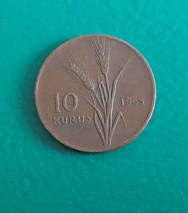 Turska 10 kurus 1965.