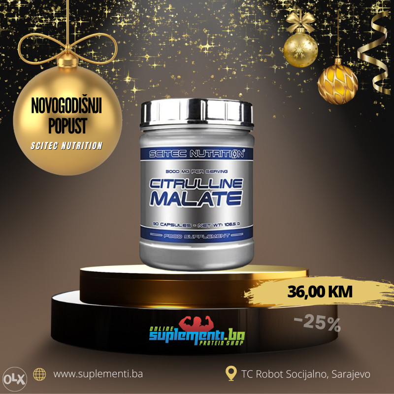 Citrulline Malate - Scitec Nutrition - 90 Méga Capsules - Date De Péremption 02/2028 - Neuf Sous Blister