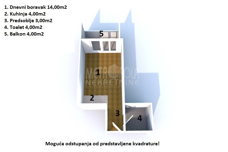 Lijepo uređena garsonjera, Stup, Ilidža