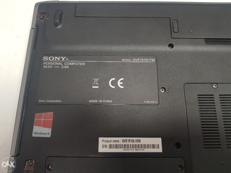 Laptop Sony sve151 (i5 3320M/6GB/500GB/1GB/1h)