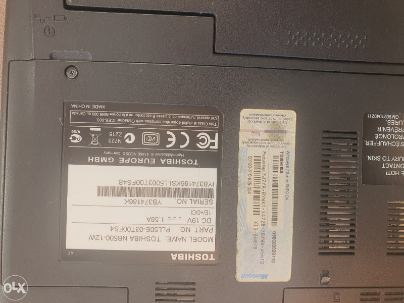 Laptop toshiba