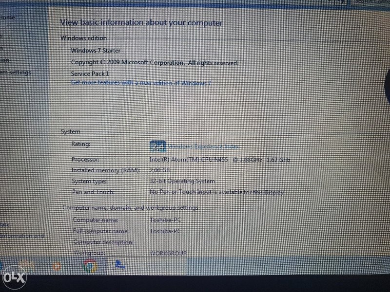 Laptop toshiba