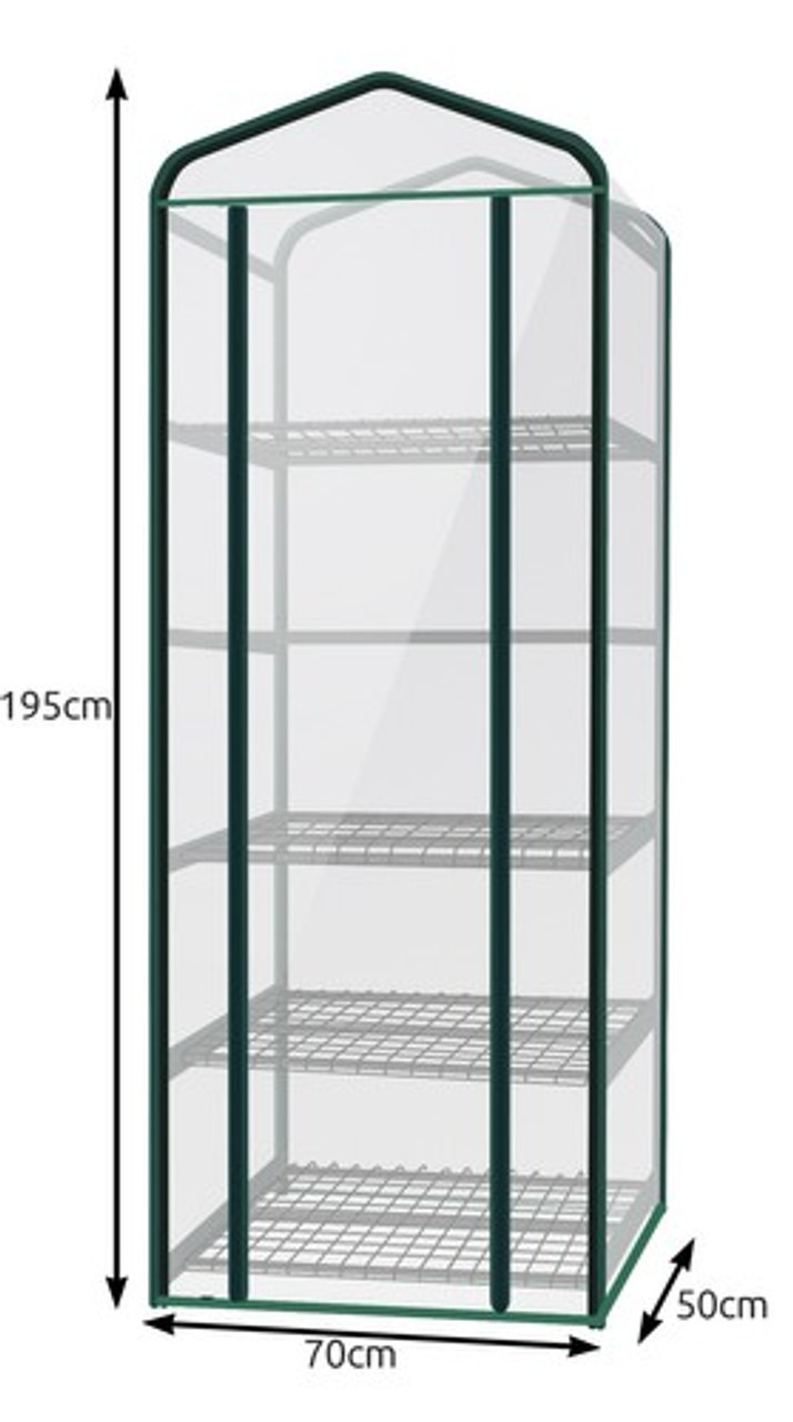 Mini plastenik sa 5 polica 1.95 x 07 x 0.5 m