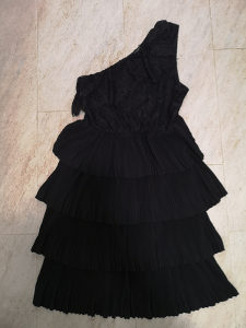 Zara haljina, crna, s cipkom, M velicina