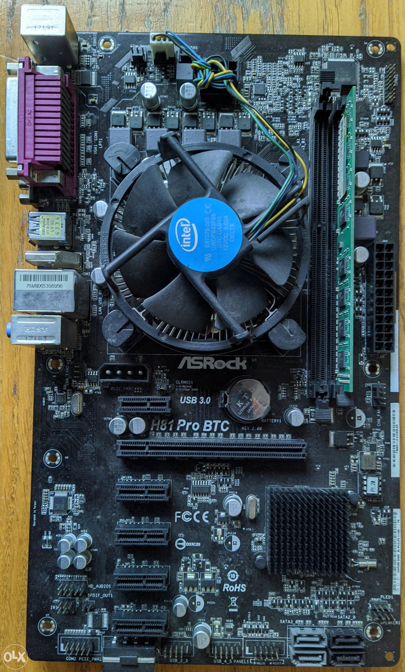 Celeron G1840 2.8GHz / ASROCK H81M-HDS ジャンク A19184