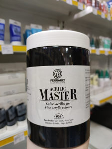Akrilna boja Ferrario MASTER crna 1L