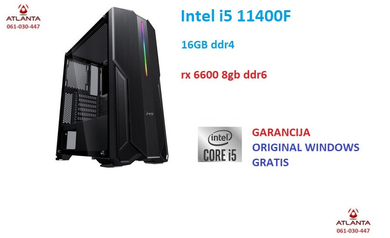 AMD Ryzen 5 5500/16GB DDR4/RX 6600 /rx6600 GAMING PC