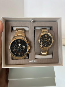 FOSSIL set - muški i ženski sat
