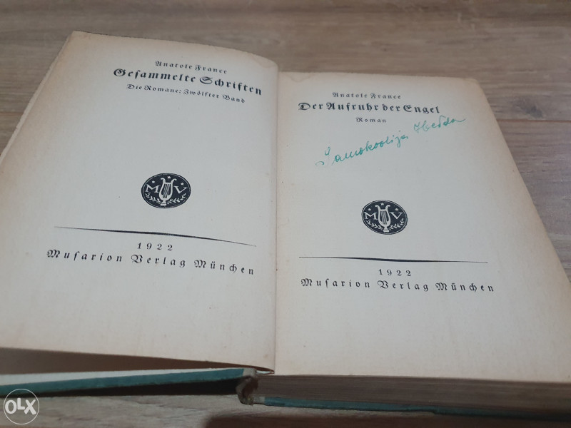 Der aufruhr der engel - Anatole France / 1922. g.
