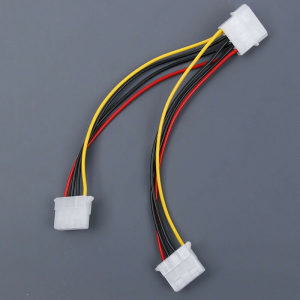 4-pin Molex Female to 2x Male Power Y-Splitter Cable