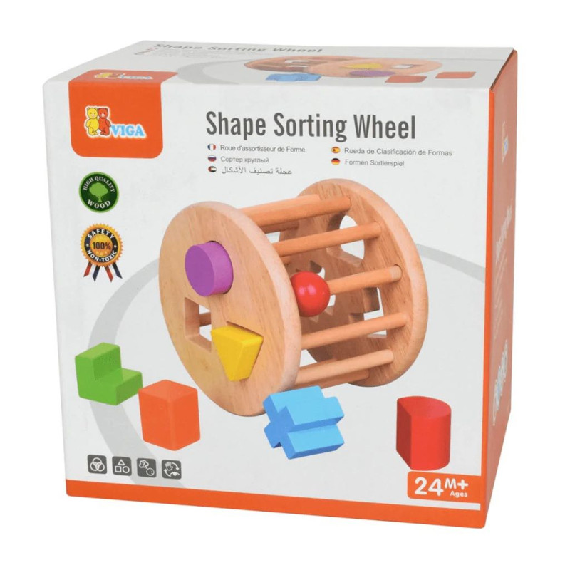 wooden sorting game viga, stacking rings polarb Images... Viga shape sorting wheel - Igre i igračke - Montessori - Novi Grad - OLX.ba