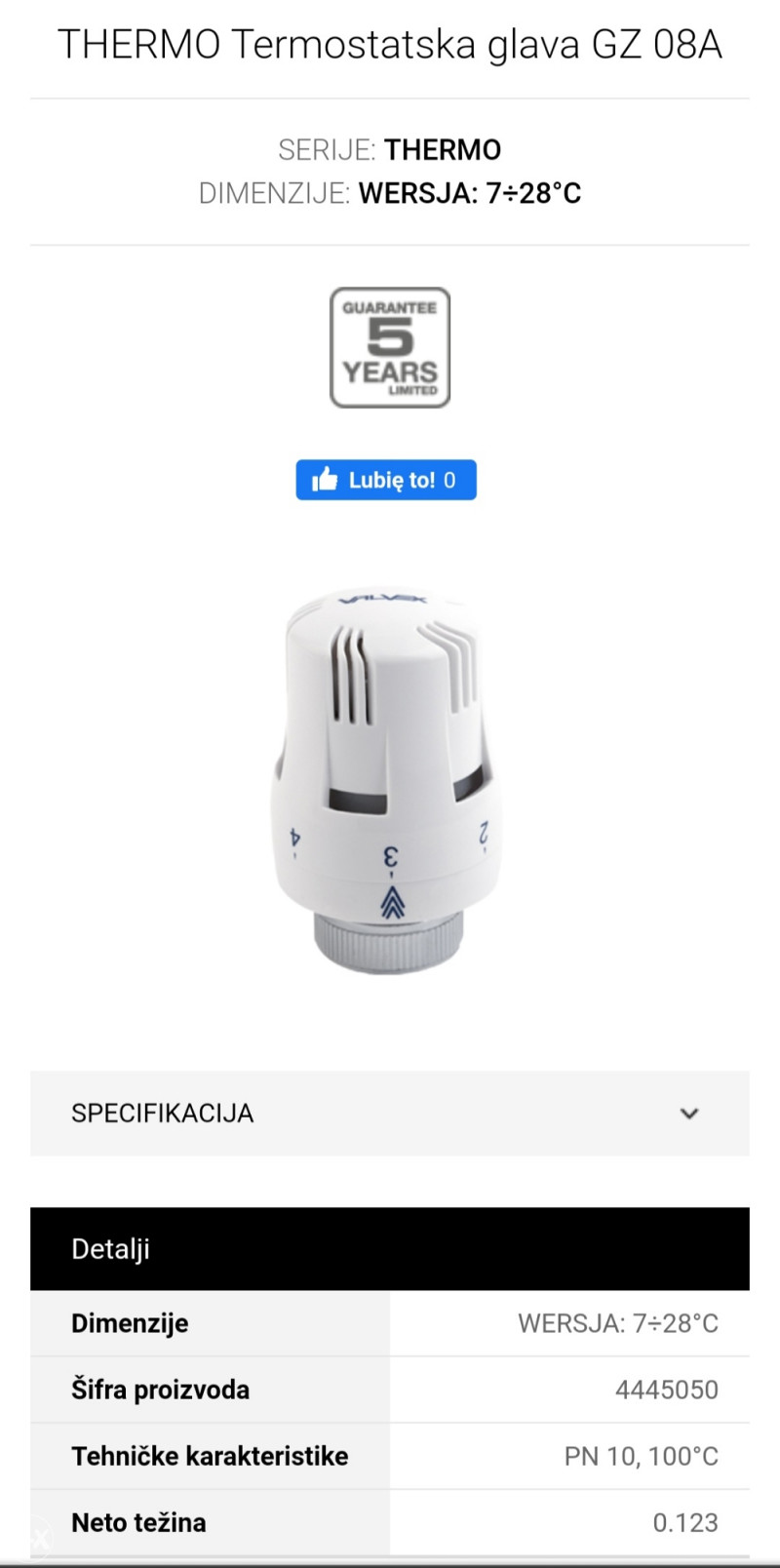 Termo glave za radijator