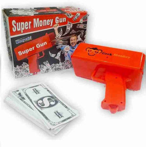 Money GUN Na baterije-Sa novcanicama